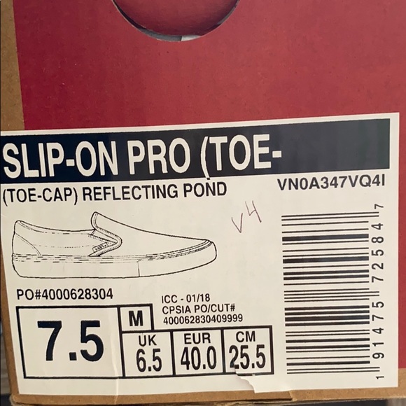 VANS Slip On Pro Toe-Cap Reflecting Blue Suede W - Picture 8 of 8